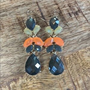 Grey and Orange earrings
